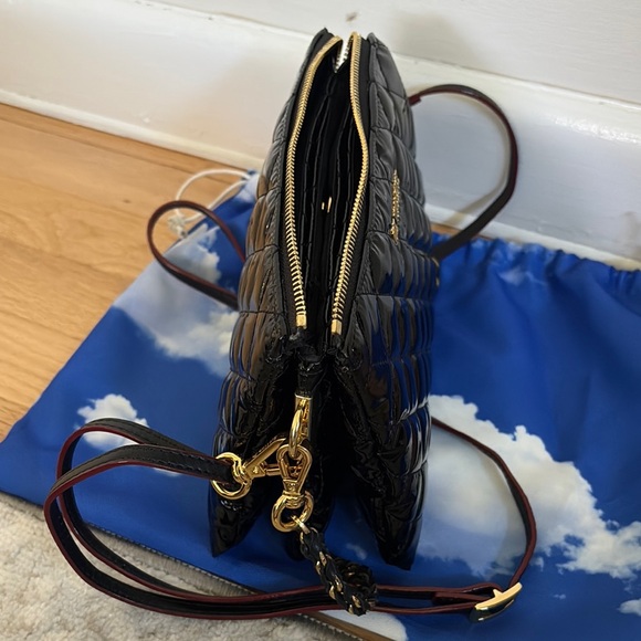 MZ Wallace Crosby Pippa Black Patent  Quilted Bag - Picture 2 of 6